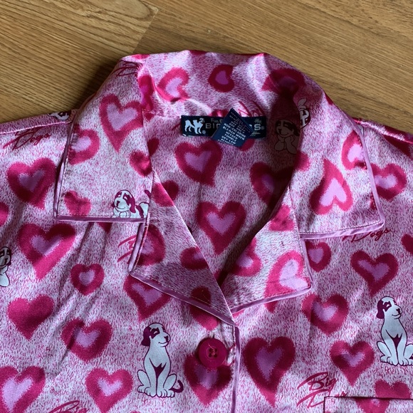 1990’s Vintage Fun+Attitude Big Dogs hot pink 2 pc pajama set. Size Medium. - Picture 8 of 15